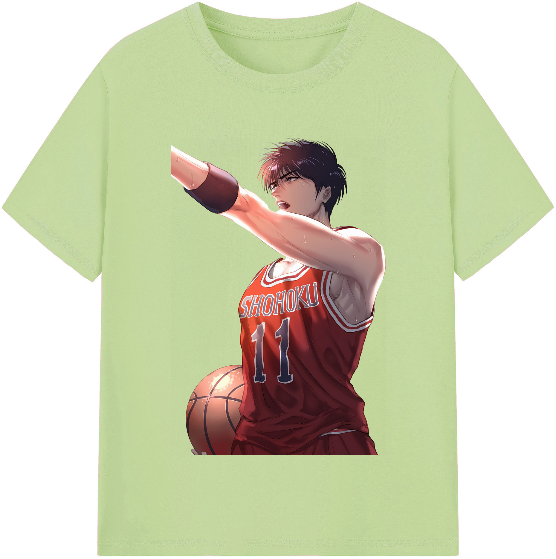 SLAM DUNK／スラムダンク 綿100％半袖Tシャツ（フロントプリント）